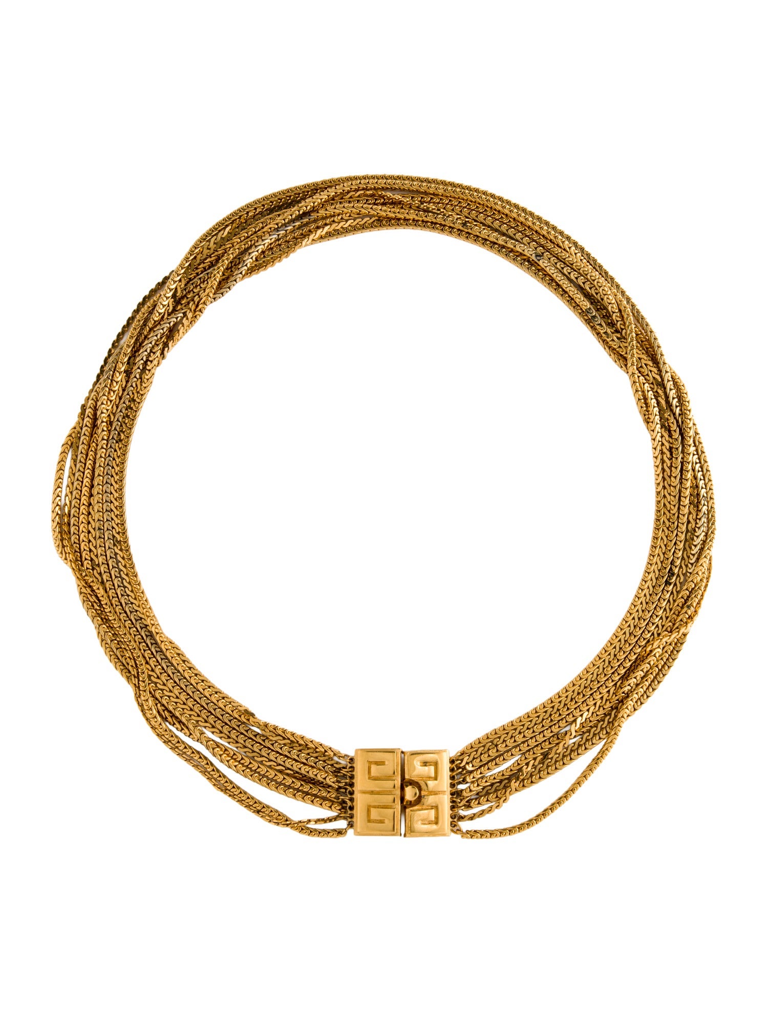 Givenchy Vintage Chain Multistrand Necklace