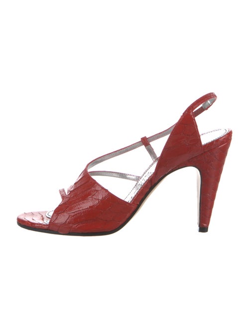 Givenchy Embossed Leather Slingback Sandals