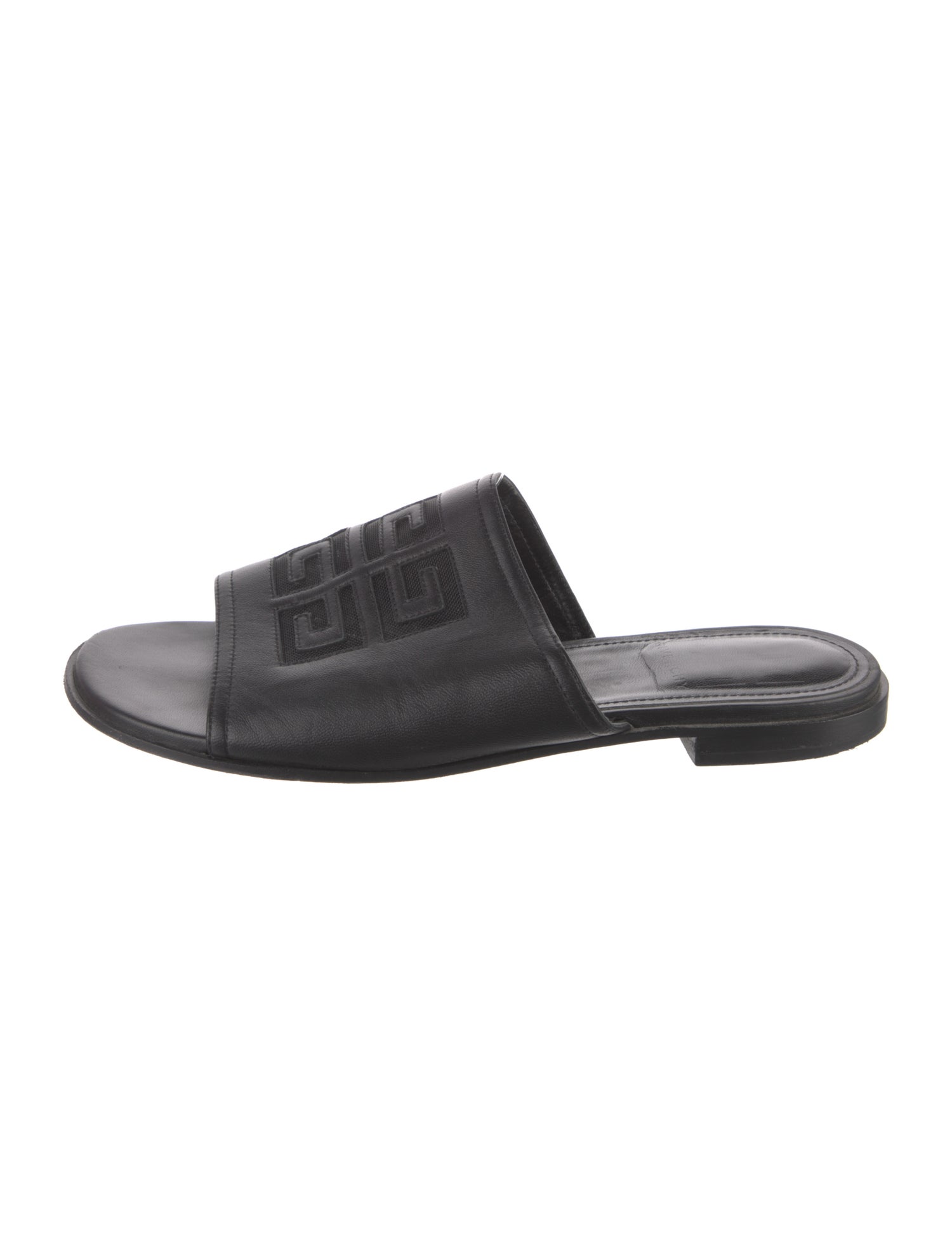 Givenchy Leather Mesh Accents Slides