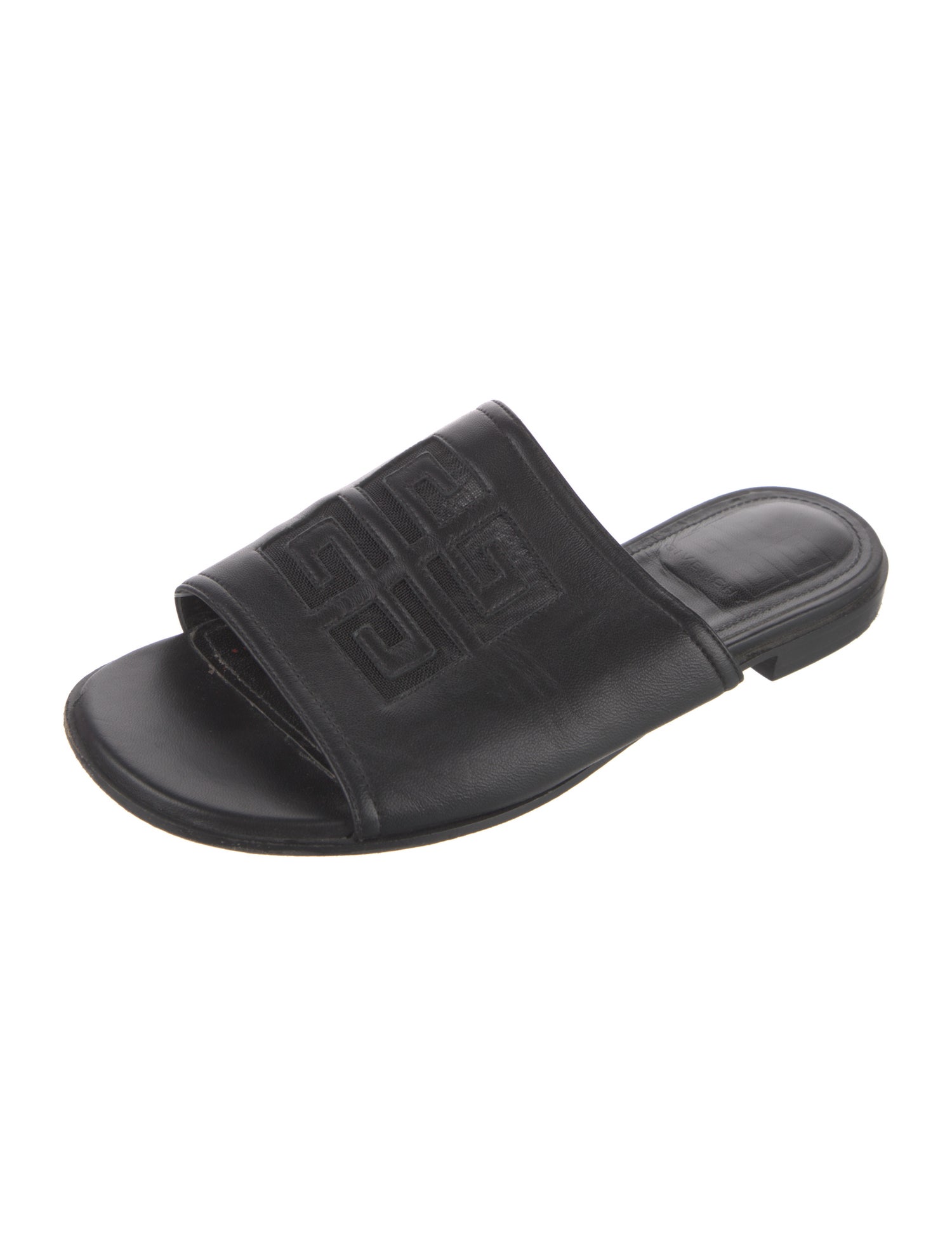 Givenchy Leather Mesh Accents Slides