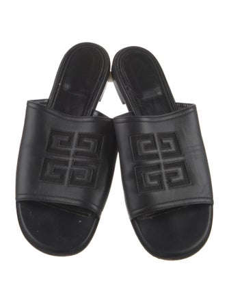 Givenchy Leather Mesh Accents Slides