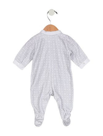 Givenchy infant girls' white and grey onesie