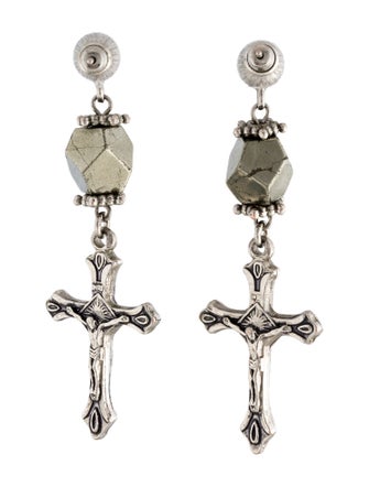 Givenchy Cross Drop Earrings
