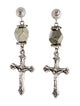 Givenchy Cross Drop Earrings