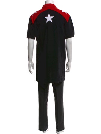 Givenchy Colorblock Pattern Collar Polo Shirt