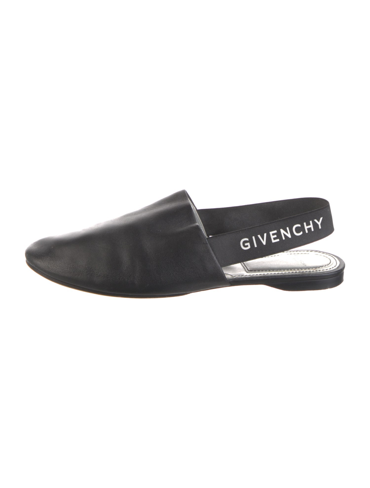 Givenchy Leather Graphic Print Slingback Flats