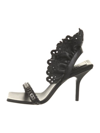 Givenchy Leather Ruffle Embellishment Sandals
