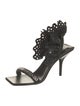 Givenchy Leather Ruffle Embellishment Sandals
