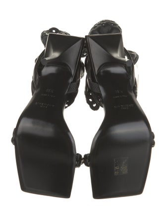 Givenchy Leather Ruffle Embellishment Sandals