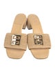 Givenchy Straw Leather Trim Embellishment Slides