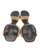 Givenchy Straw Leather Trim Embellishment Slides