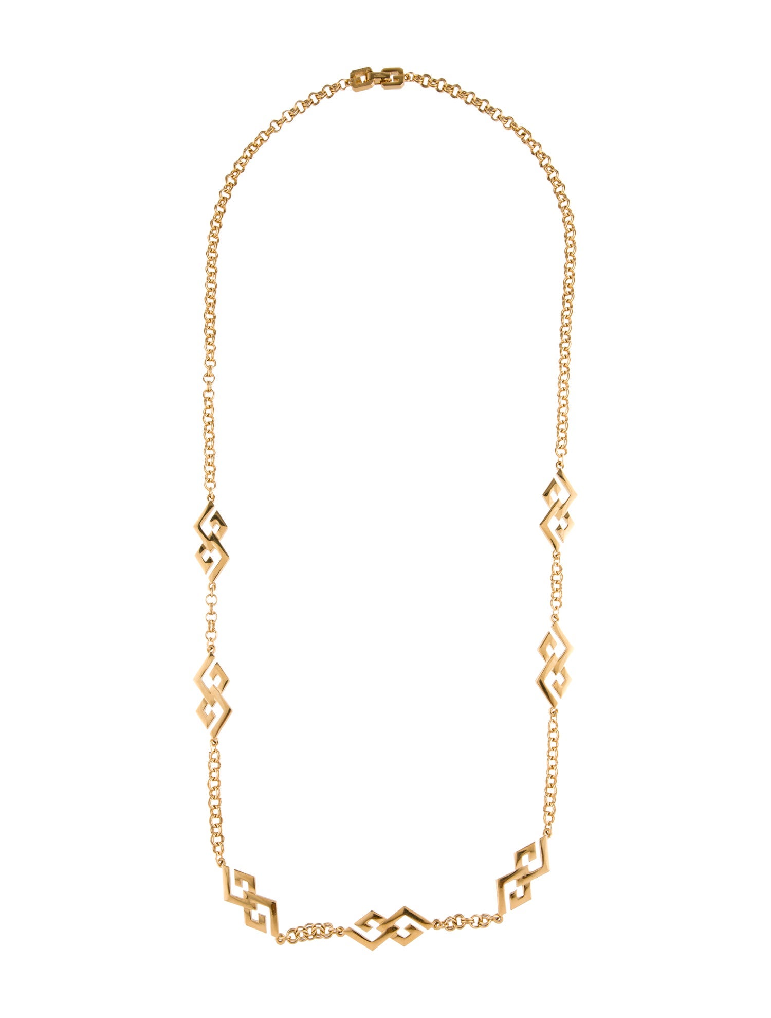 Givenchy Vintage GG Station Necklace