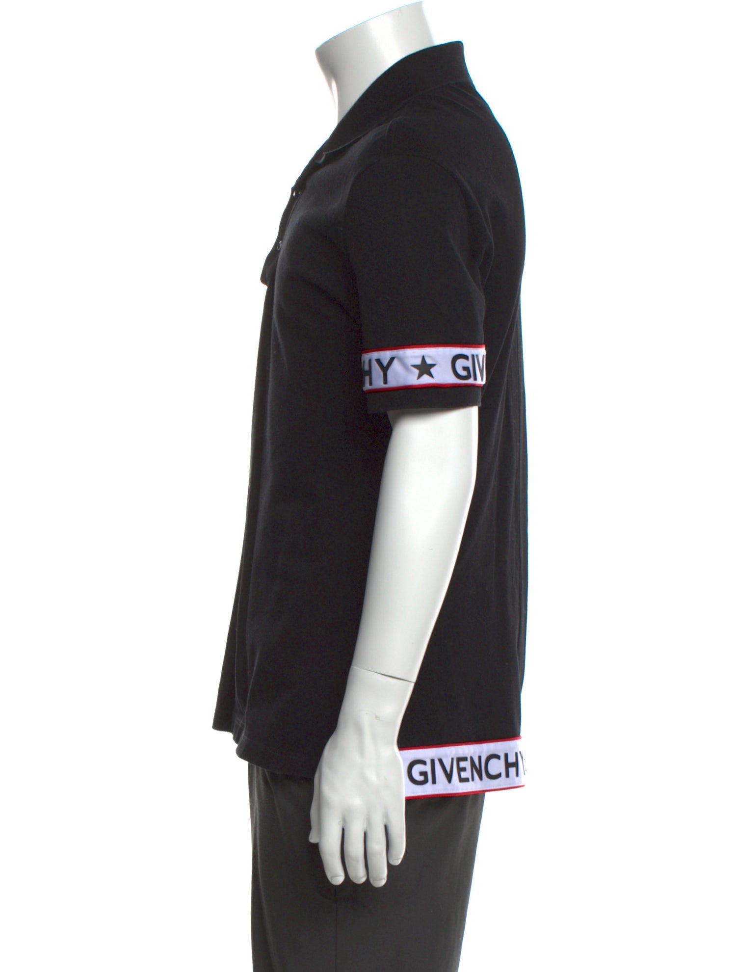 Givenchy Graphic Print Collar Polo Shirt