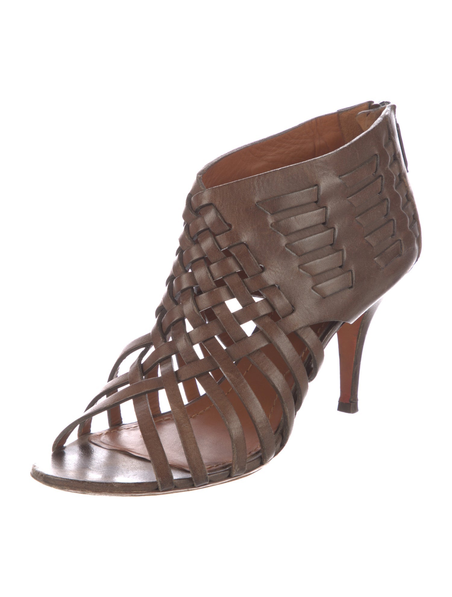 Givenchy Leather Braided Accents Sandals