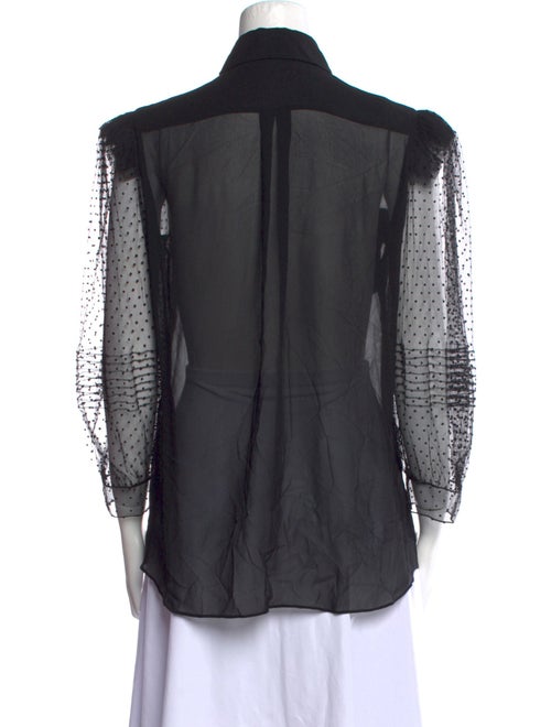 Givenchy Silk Long Sleeve Button-Up Top