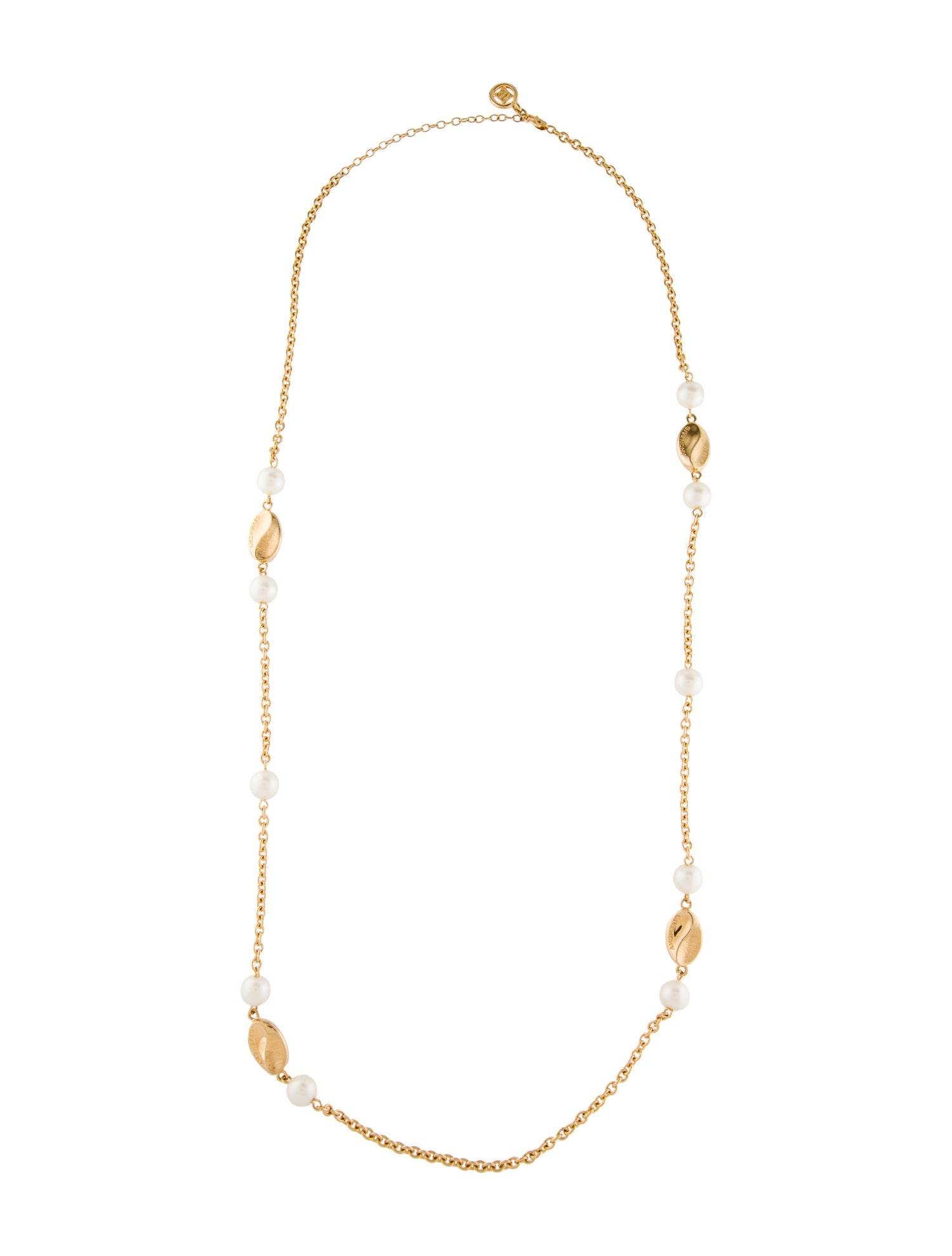Givenchy Faux Pearl Station Necklace