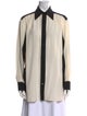 Givenchy Silk Long Sleeve Button-Up Top