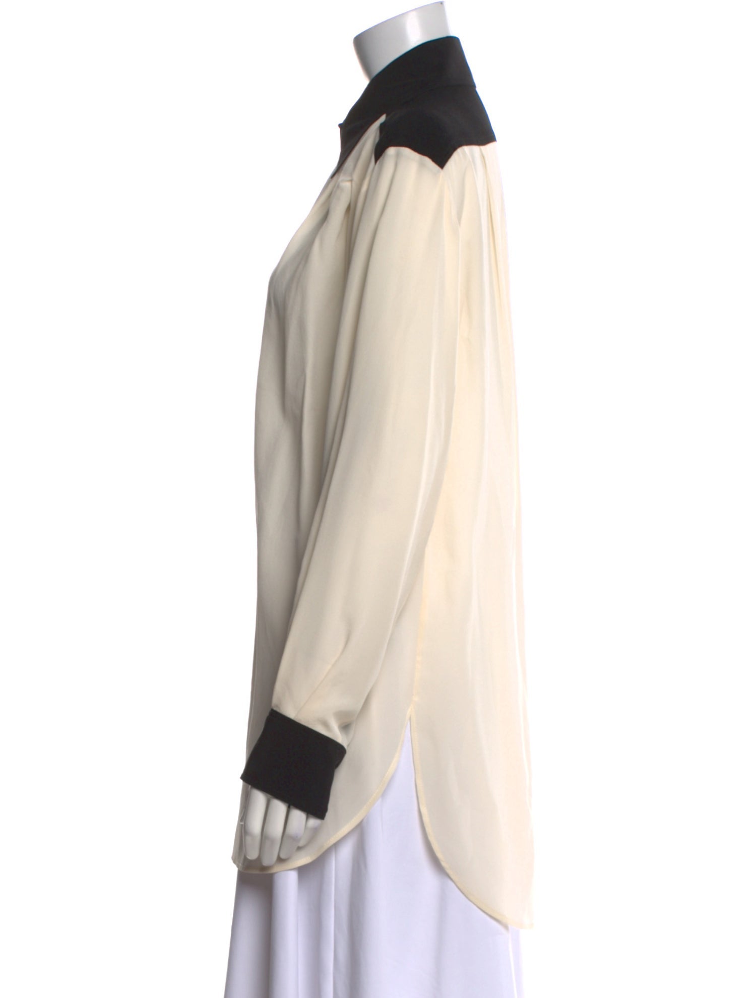 Givenchy Silk Long Sleeve Button-Up Top