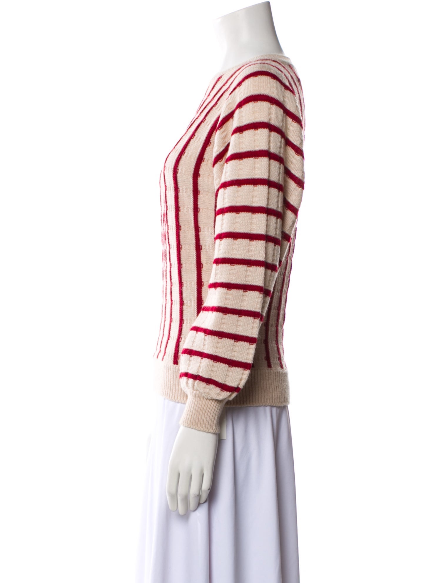 Givenchy Striped Bateau Neckline Sweater