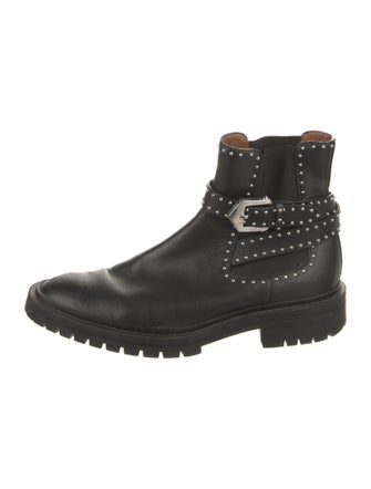 Givenchy Leather Studded Accents Chelsea Boots