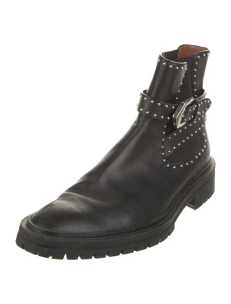 Givenchy Leather Studded Accents Chelsea Boots