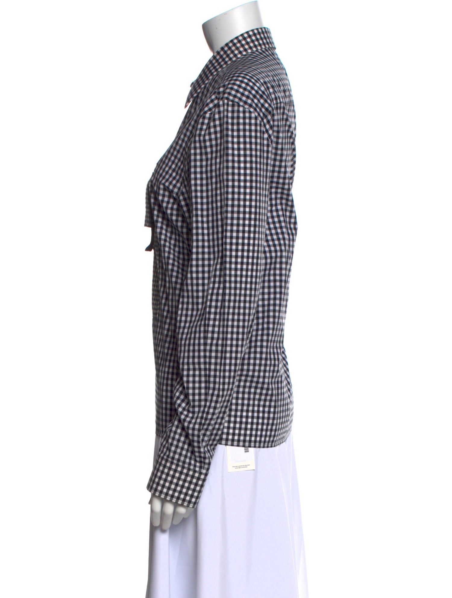 Givenchy Plaid Print Long Sleeve Button-Up Top