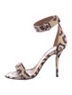 Givenchy Leather Animal Print Sandals