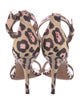 Givenchy Leather Animal Print Sandals