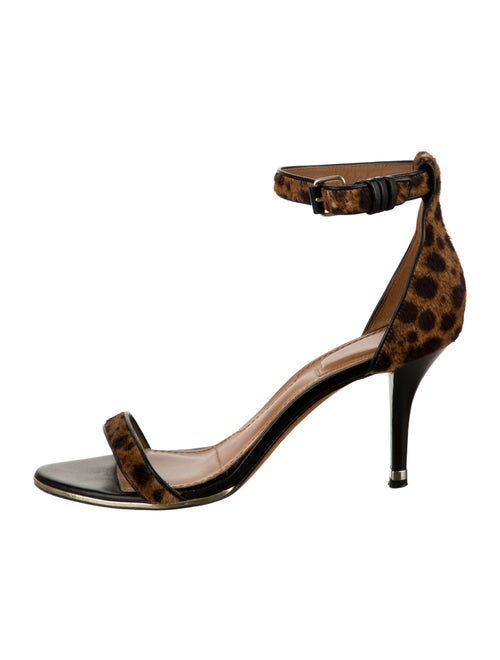 Givenchy Ponyhair Animal Print Sandals