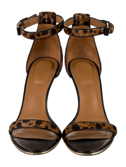 Givenchy Ponyhair Animal Print Sandals