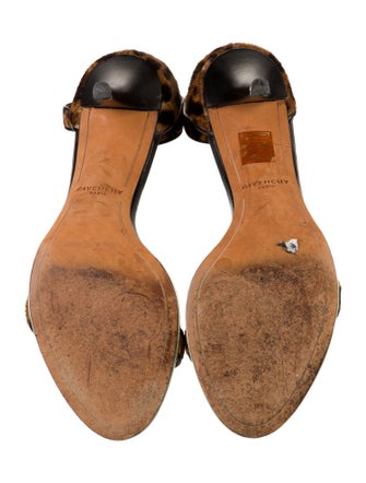 Givenchy Ponyhair Animal Print Sandals