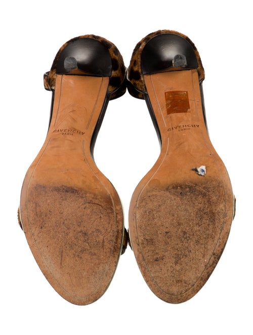 Givenchy Ponyhair Animal Print Sandals
