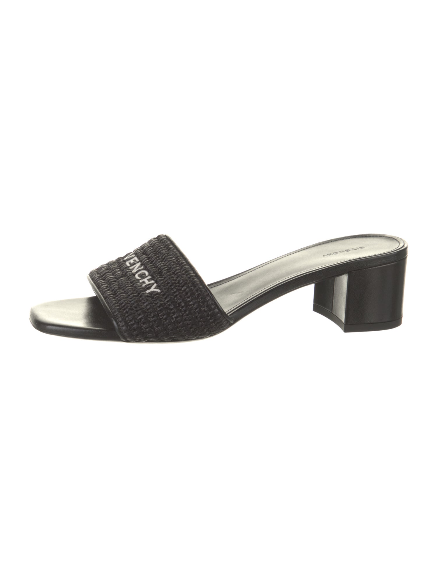 Givenchy Leather Graphic Print Slides