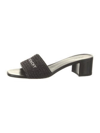 Givenchy Leather Graphic Print Slides