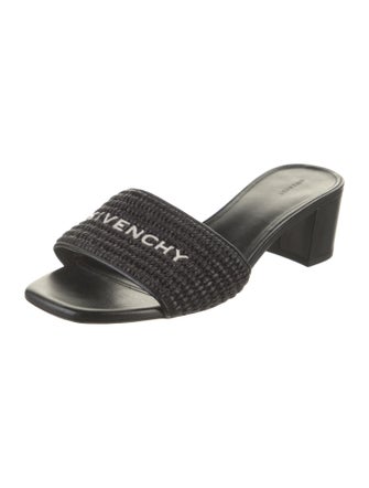 Givenchy Leather Graphic Print Slides