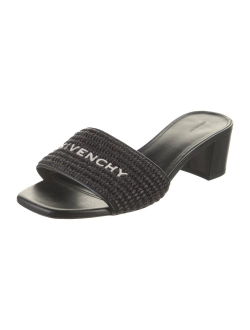 Givenchy Leather Graphic Print Slides