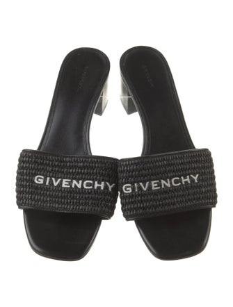 Givenchy Leather Graphic Print Slides
