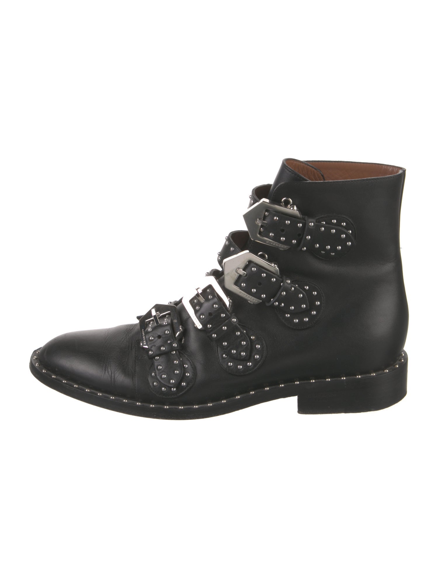 Givenchy Leather Studded Accents Combat Boots