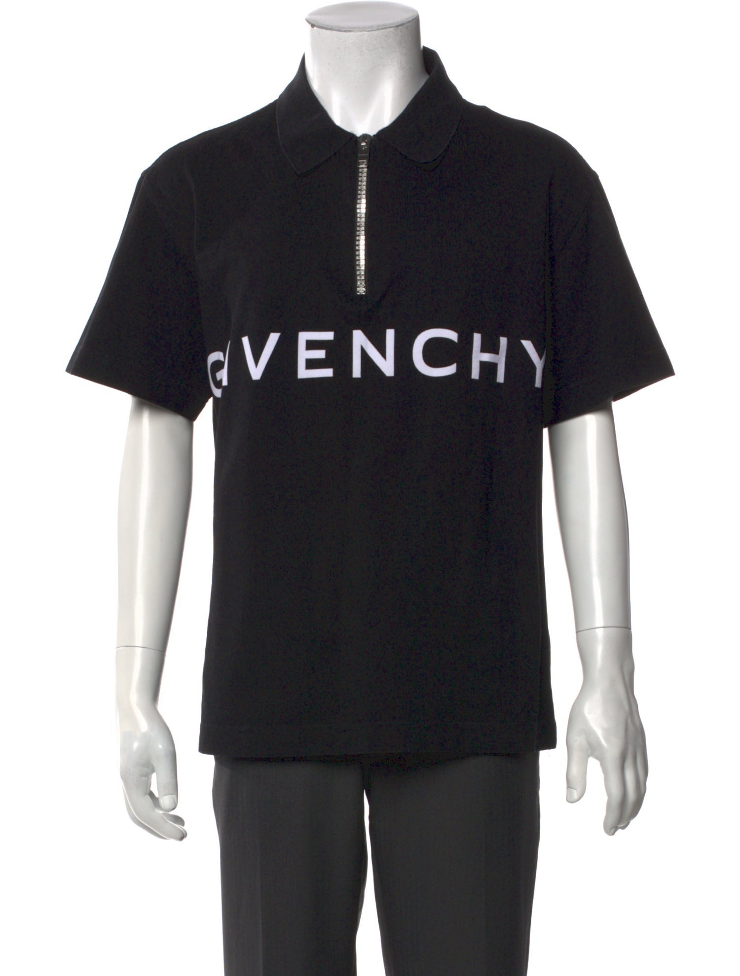 Givenchy Signature Logo Graphic Print Polo Shirt