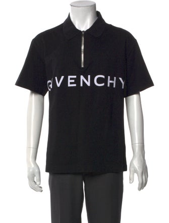Givenchy Signature Logo Graphic Print Polo Shirt