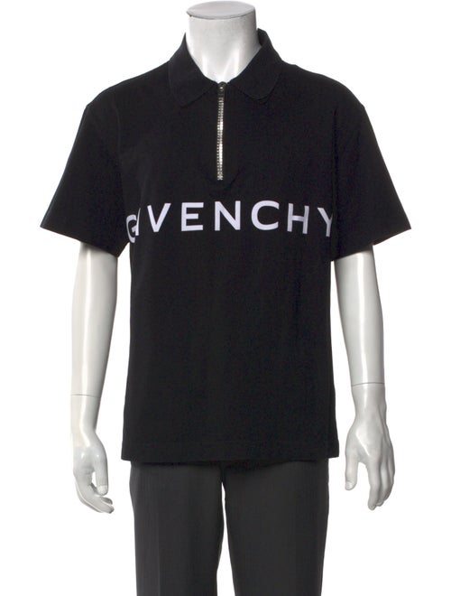Givenchy Signature Logo Graphic Print Polo Shirt