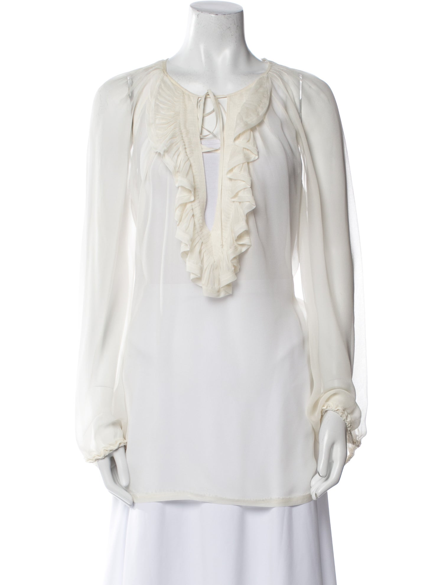 Givenchy Silk Tie Neck Tunic