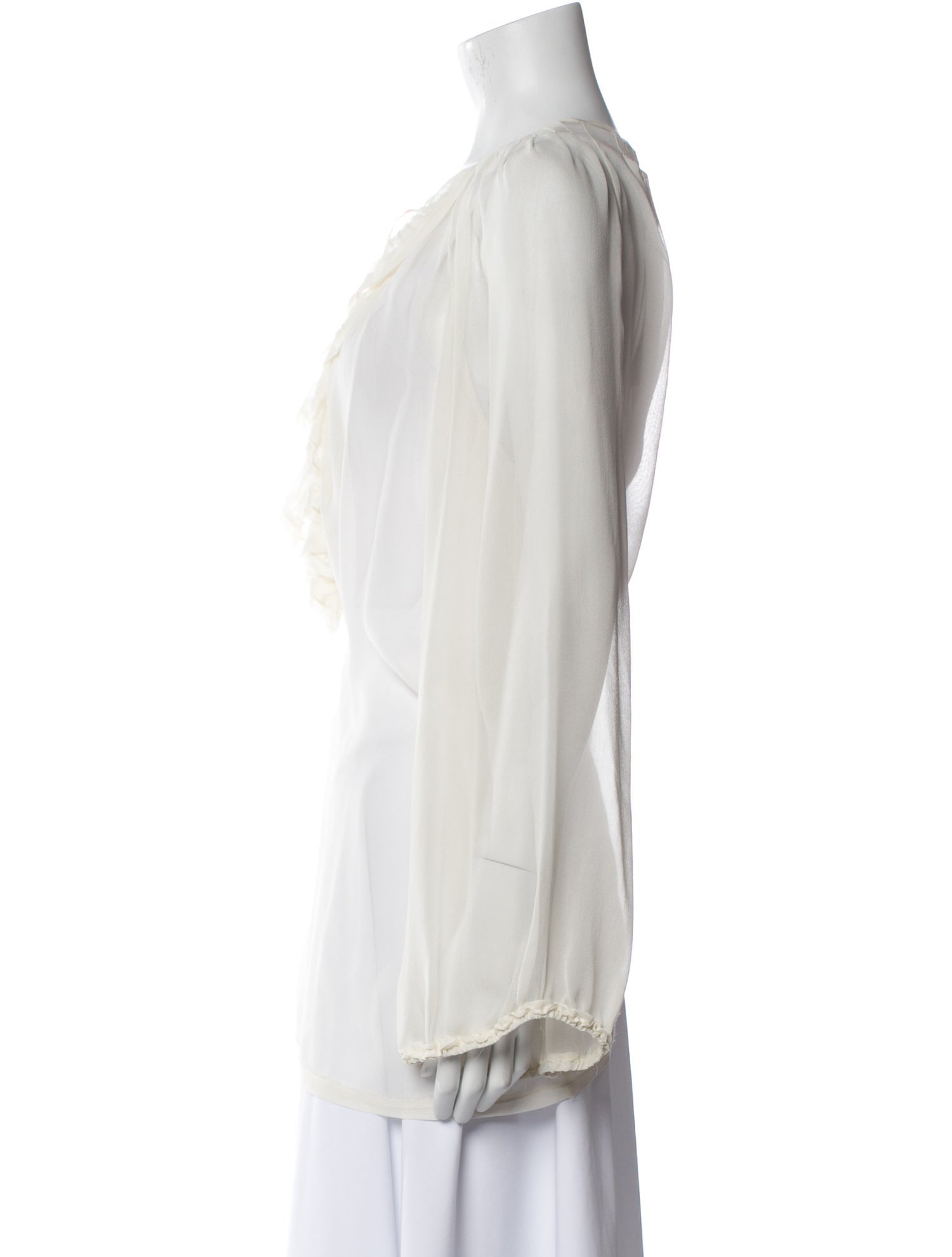 Givenchy Silk Tie Neck Tunic