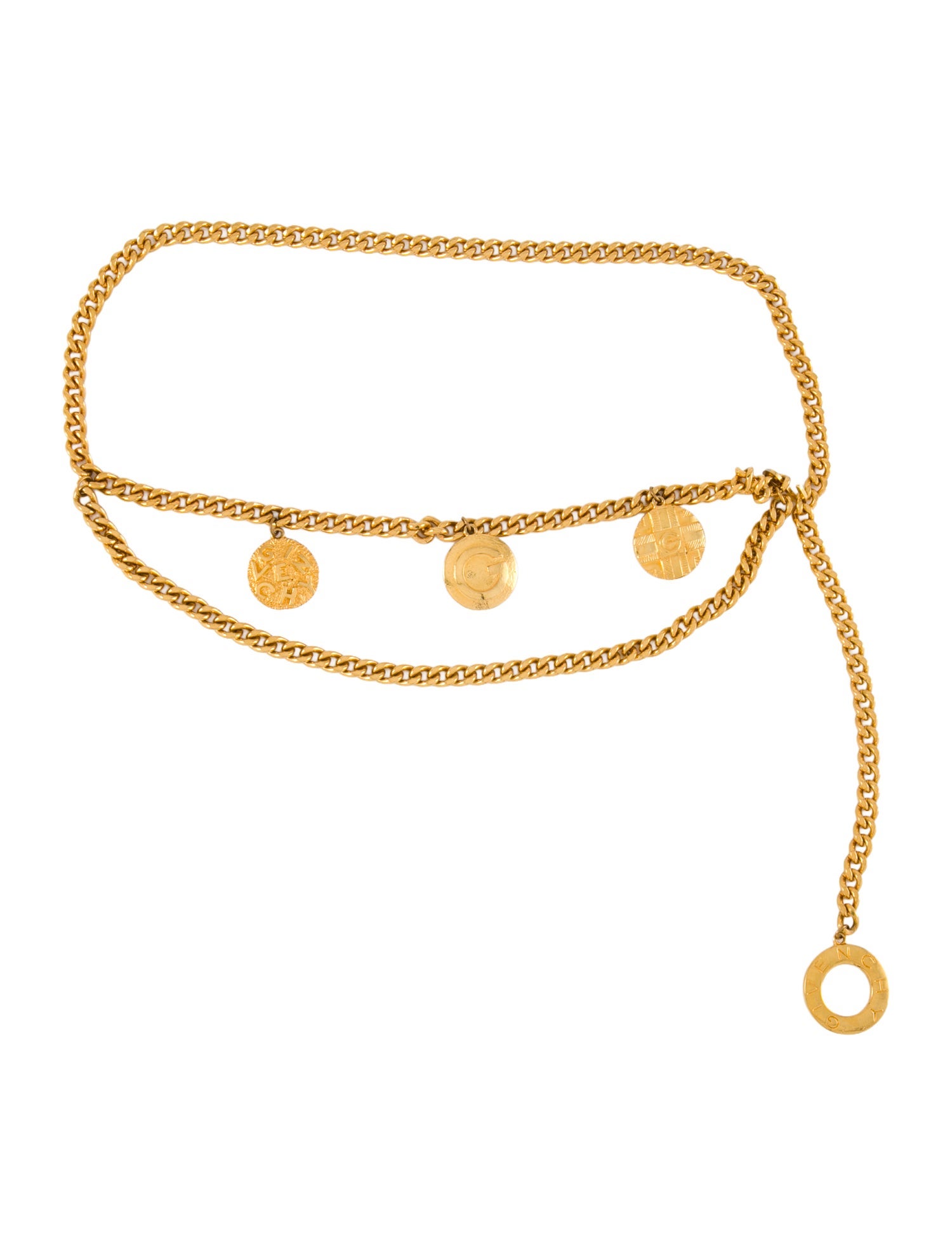 Givenchy Skinny Metal Chain-Link Belt