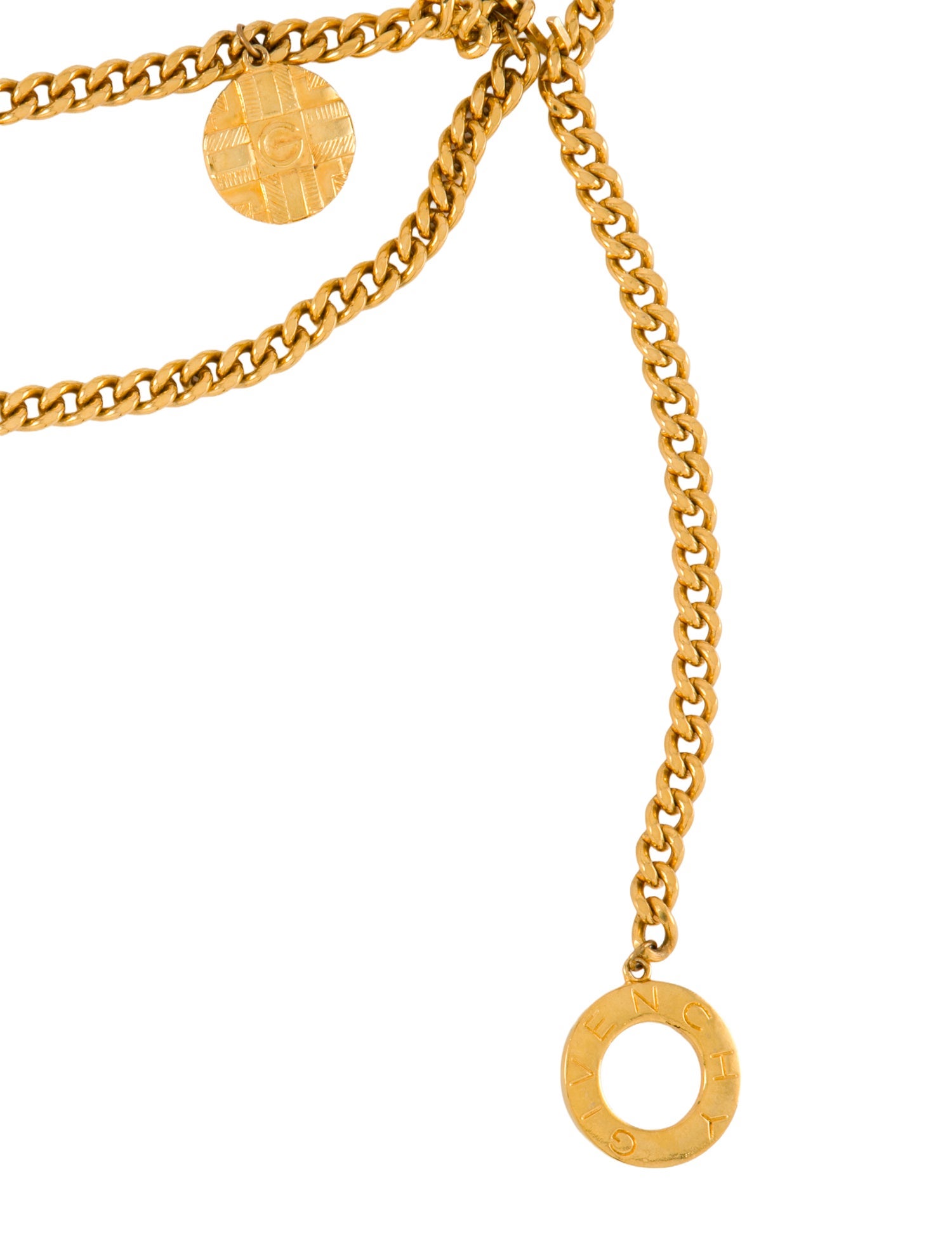 Givenchy Skinny Metal Chain-Link Belt