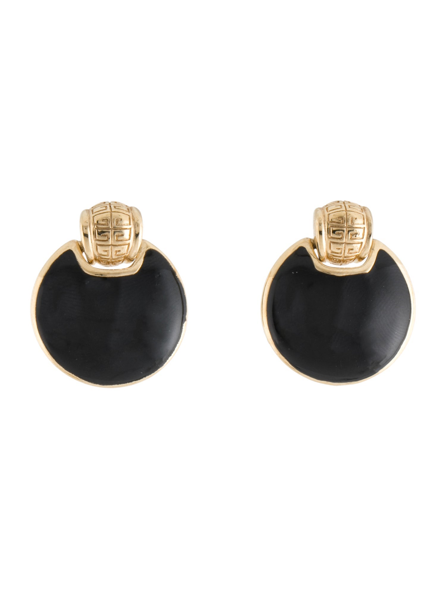 Givenchy Vintage Enamel Dick Drop Earrings