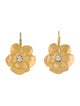 Givenchy Crystal Flower Clip On Earrings