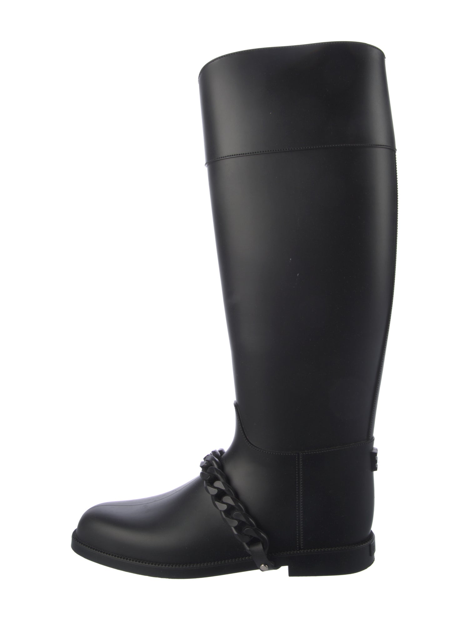 Givenchy Rubber Chain-Link Accents Rain Boots