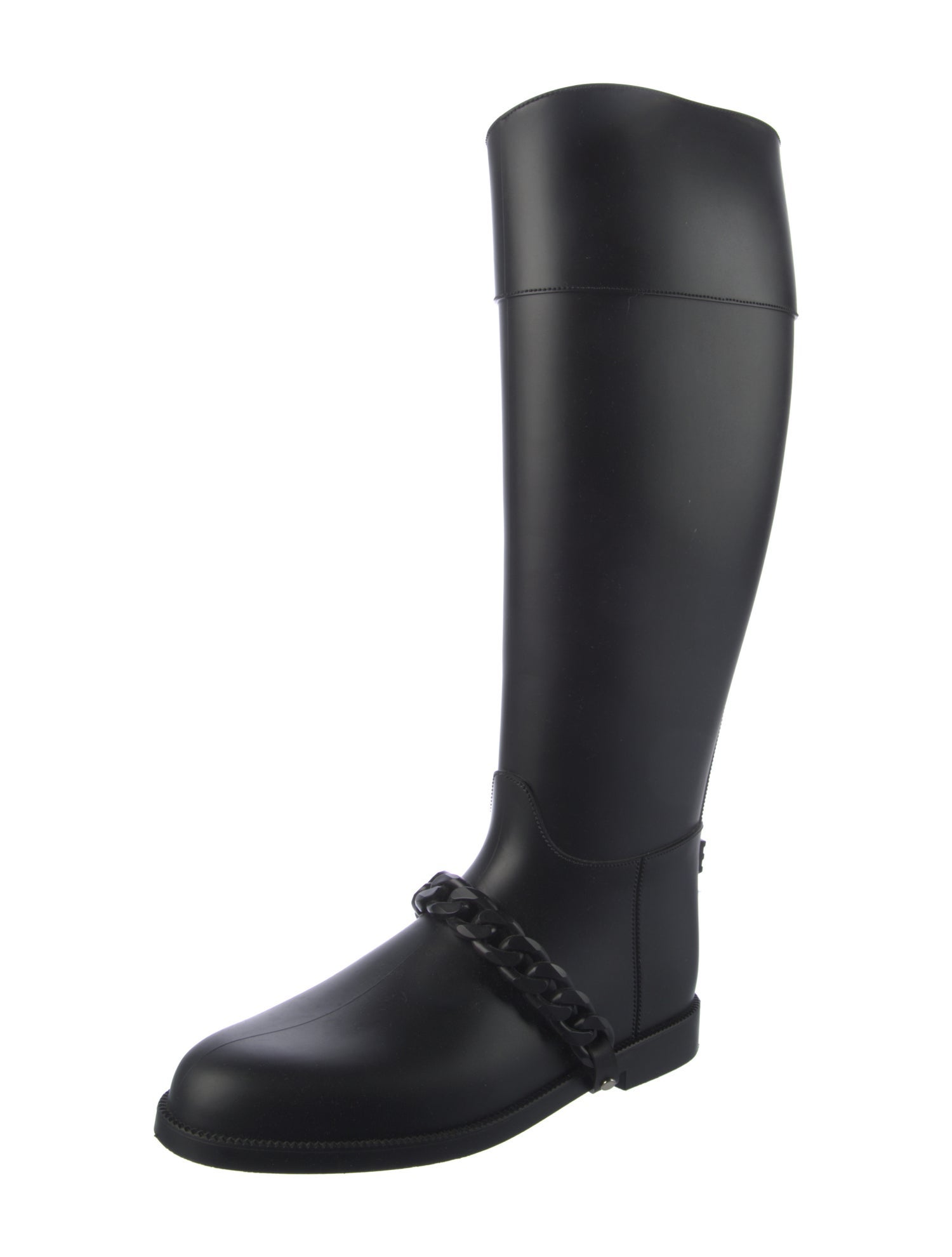 Givenchy Rubber Chain-Link Accents Rain Boots
