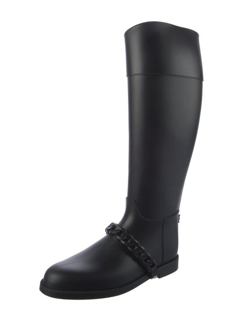 Givenchy Rubber Chain-Link Accents Rain Boots